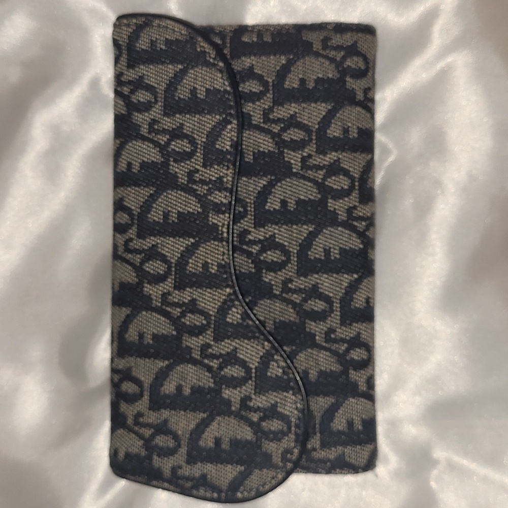 Christian Dior Black and Cream Monogram Wallet